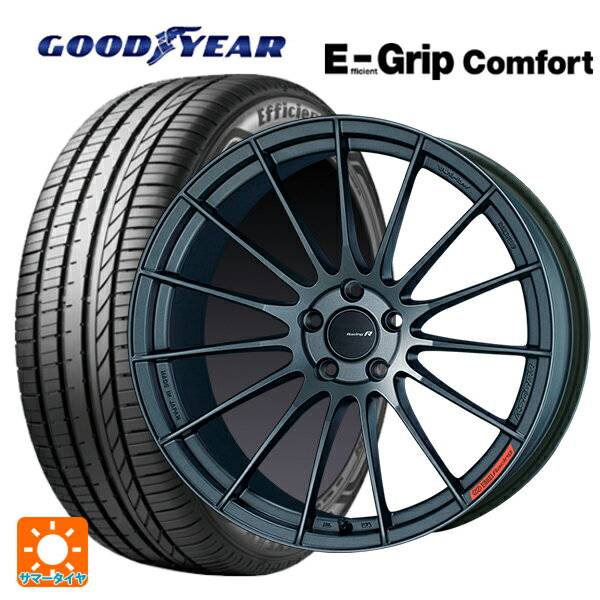 ミツビシ デリカD5(3DA系)用 245/40R20 99W XL グッドイヤー エフィシェントグリップ コンフォート エンケイ レーシングレボリューション RS05RR マットダークガンメタリック 新品サマータイヤホイール 4本セット