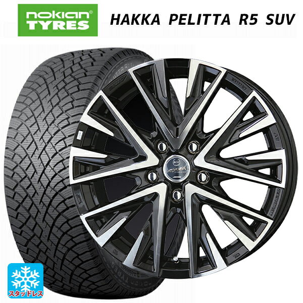 【6/20限定 全品P5倍＆クーポン】215/70R16 100R ノキアン ハッカペリッタR5 SUV 共豊 スマック レジーナ サファイアブラックポリッシュ 16-6.5J 国産車用 スタッドレスタイヤホイール4本セット