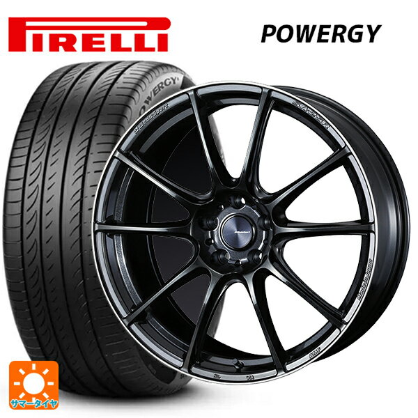 ミツビシ デリカD5(3DA系)用 245/40R20 99Y XL ピレリ パワジー 正規品 ウェッズ ウェッズスポーツ SA25R METAL BLACK/F 新品サマータイヤホイール 4本セット