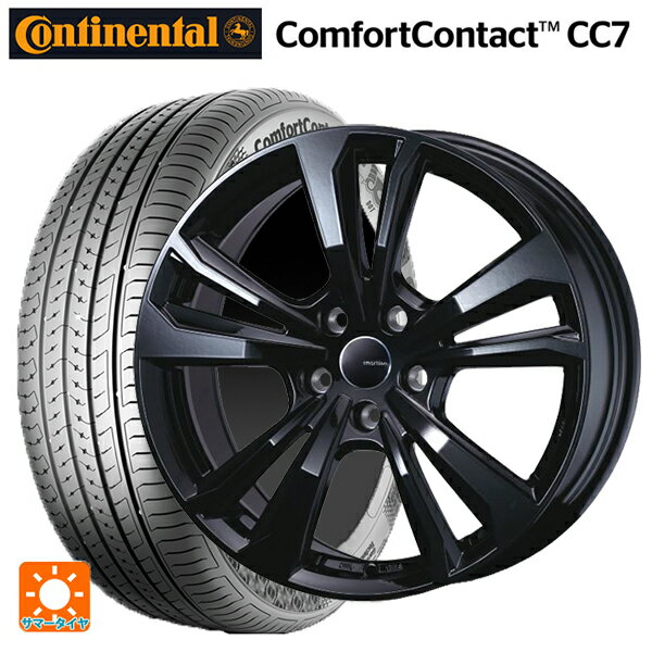 【6/11 1:59迄 全品ポイント5倍】ミニ ミニクーパー(電気自動車)(J01)用 195/60R16 89H コンチネンタル コンフォートコンタクト CC7 正規品 ティーエーエス スマートライン 365 ブラック 新品サマータイヤホイール 4本セット