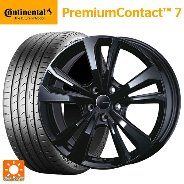 BMW 2シリーズ グランクーペ(F74)用 225/45R18 95Y XL コンチネンタル プレミアムコンタクト 7 正規品 ティーエーエス スマートライン 365 ブラック 新品サマータイヤホイール 4本セット