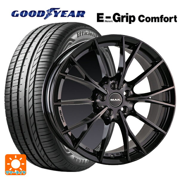 トヨタ スープラ(DB系)用 225/45R18 95W XL グッドイヤー エフィシェントグリップ コンフォート マック ファブリック グロスブラック 新品サマータイヤホイール 4本セット