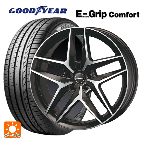 アウディ A5(F5系)用 245/40R18 97W XL グッドイヤー エフィシェントグリップ コンフォート ボルベット プレミアム Z ミストラルアンスラサイトグロッシーポリッシュ 新品サマータイヤホイール 4本セット