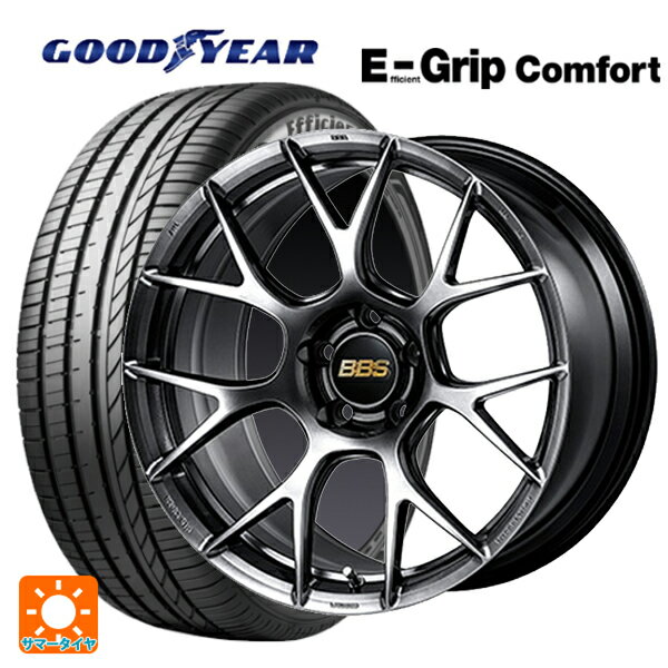 【6/15〜16限定 全品P5倍＆クーポン】スバル フォレスター(SL系)用 225/55R18 98V グッドイヤー エフィシェントグリップ コンフォート # BBS RE-V7 DB 新品サマータイヤホイール 4本セット