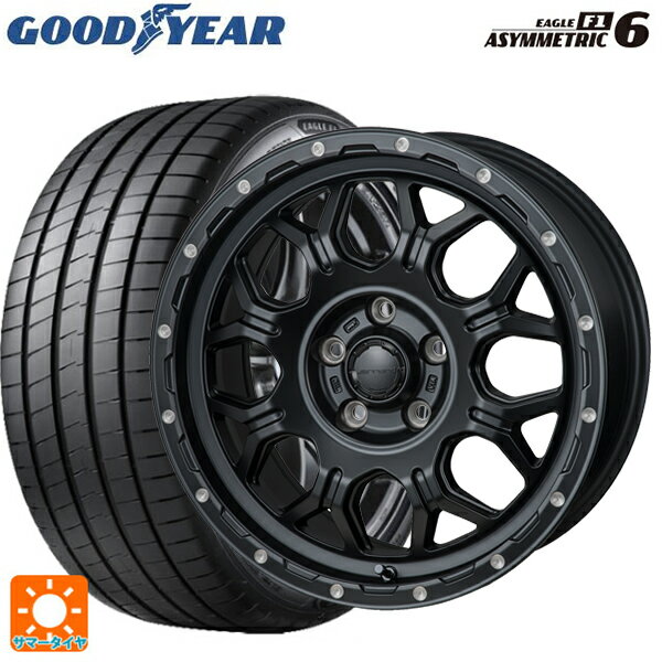 235/45R17 97Y XL グッドイヤー イーグル F1 アシメトリック6 # ジャパン三陽 ハイブロック ジェラード サテンBK/リーミング 17-7.5J 国産車用 サマータイヤホイール4本セット