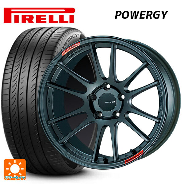 スバル フォレスター(SL系)用 225/55R18 98H ピレリ パワジー 正規品 エンケイ レーシングレボリューション GTC01RR マットダークガンメタリック 新品サマータイヤホイール 4本セット