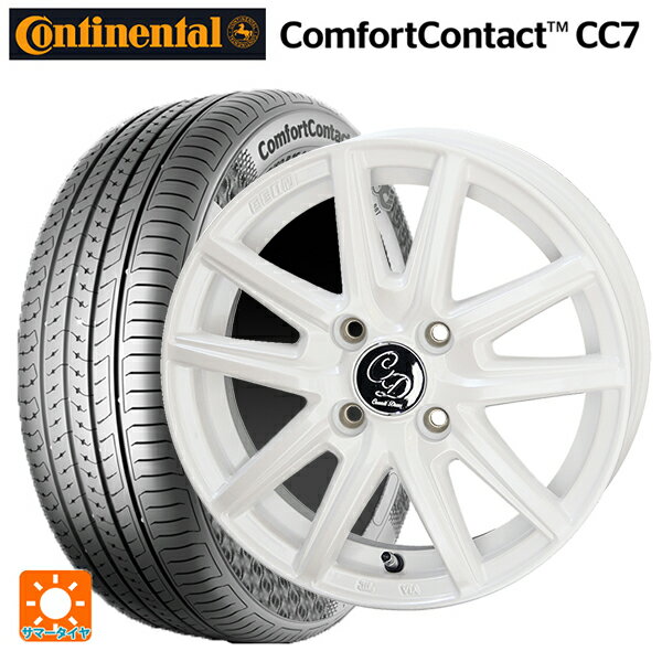 【6/22 20時〜 全品P5倍＆クーポン】165/55R14 72H コンチネンタル コンフォートコンタクト CC7 正規品 共豊 デコル カヌレ ルミエールホワイト 14-4.5J 国産車用 サマータイヤホイール4本セット