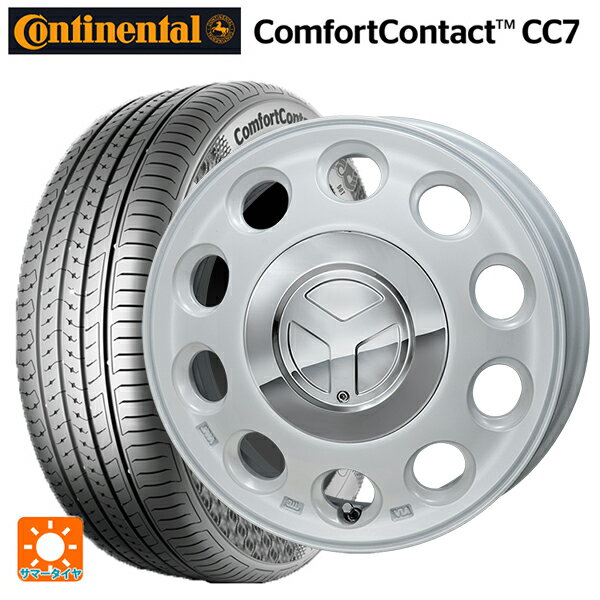 【6/11 1:59迄 全品ポイント5倍】165/55R15 75V コンチネンタル コンフォートコンタクト CC7 正規品 ジャパン三陽 モンツァ ピエディーノ パールホワイト 15-4.5J 国産車用 サマータイヤホイール4本セット