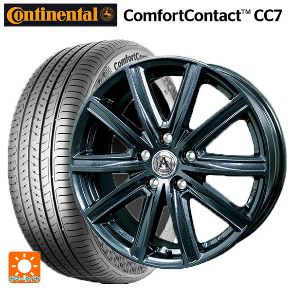 【6/15〜16限定 全品P5倍＆クーポン】205/55R16 91V コンチネンタル コンフォートコンタクト CC7 正規品 テクノピア アフロディーテ MZ # ディープメタル 16-6.5J 国産車用 サマータイヤホイール4本セット