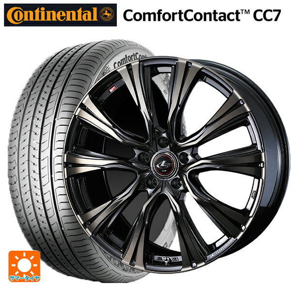 【6/20限定 全品P5倍＆クーポン】185/60R15 84H コンチネンタル コンフォートコンタクト CC7 正規品 ウェッズ レオニス VR PBMC/TI 15-5.5J 国産車用 サマータイヤホイール4本セット