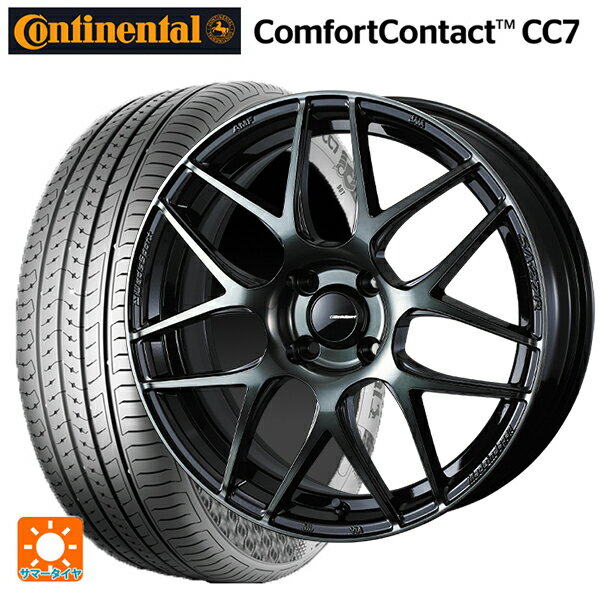 195/55R15 85V コンチネンタル コンフォートコンタクト CC7 正規品 ウェッズ ウェッズスポーツ SA27R WBC 15-6J 国産車用 サマータイヤホイール4本セット