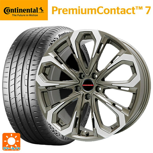 235/50R18 101Y XL コンチネンタル プレミアムコンタクト 7 正規品 ビックウェイ レイシーン プラバ 5X BR/P 18-8J 国産車用 サマータイヤホイール4本セット