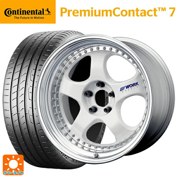 スバル WRX S4(VBH)用 245/40R18 97Y XL コンチネンタル プレミアムコンタクト 7 正規品 ワーク マイスター S1 3ピース WHT 新品サマータイヤホイール 4本セット