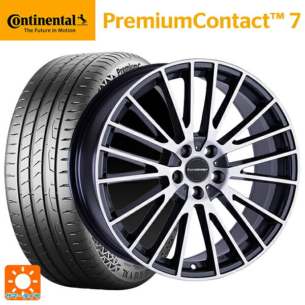 ランドローバー レンジローバー イヴォーク(LZ2系)用 235/60R18 107V XL コンチネンタル プレミアムコンタクト 7 正規品 阿部商会 ユーロデザイン カルヴァー ガンメタリック＋ポリッシュ 新品サマータイヤホイール 4本セット