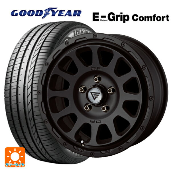 205/55R16 91V グッドイヤー エフィシェントグリップ コンフォート エクシズルライン デルタフォース オーバル マットブラック 16-7J 国産車用 サマータイヤホイール4本セット