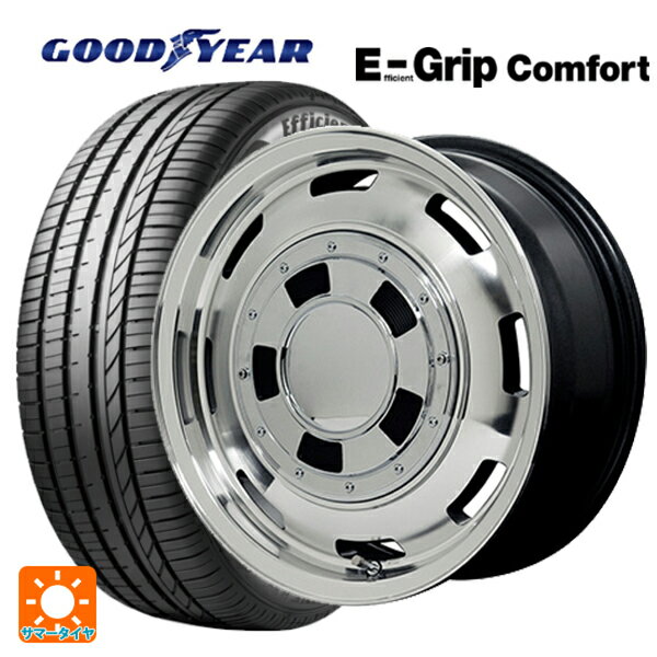【6/22 20時〜 全品P5倍＆クーポン】165/55R14 72V グッドイヤー エフィシェントグリップ コンフォート エムアイディー ガルシア シスコ メタリックグレーポリッシュ 14-4.5J 国産車用 サマータイヤホイール4本セット
