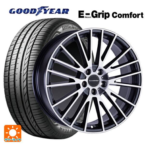 BMW 8シリーズ グランクーペ(G16)用 245/45R18 100W XL グッドイヤー エフィシェントグリップ コンフォート ユーロデザイン カルヴァー ガンメタリック＋ポリッシュ 新品サマータイヤホイール 4本セット