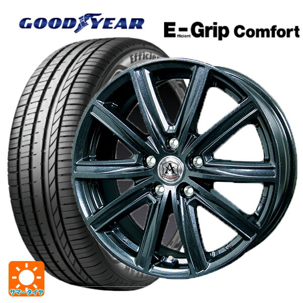 215/60R16 95H グッドイヤー エフィシェントグリップ コンフォート テクノピア アフロディーテ MZ # ディープメタル 16-6.5J 国産車用 サマータイヤホイール4本セット