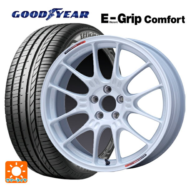 【最大3万円OFFクーポン 5/16 1:59迄】215/50R17 95V XL グッドイヤー エフィシェントグリップ コンフォート エンケイ レーシング GTC02 For GR86 / BRZ Cup White 17-7.5J 国産車用 サマータイヤホイール4本セット