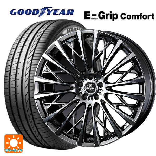 【6/22 20時〜 全品P5倍＆クーポン】225/35R19 88W XL グッドイヤー エフィシェントグリップ コンフォート ウェッズ クレンツェ シュリット855エボ SBC/POL 19-8J 国産車用 サマータイヤホイール4本セット