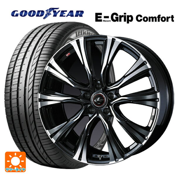 【10/14 20時〜最大3万円OFFクーポン】225/40R19 93W XL グッドイヤー エフィシェントグリップ コンフォート ウェッズ レオニス VR PBMC 19-8J 国産車用 サマータイヤホイール4本セット