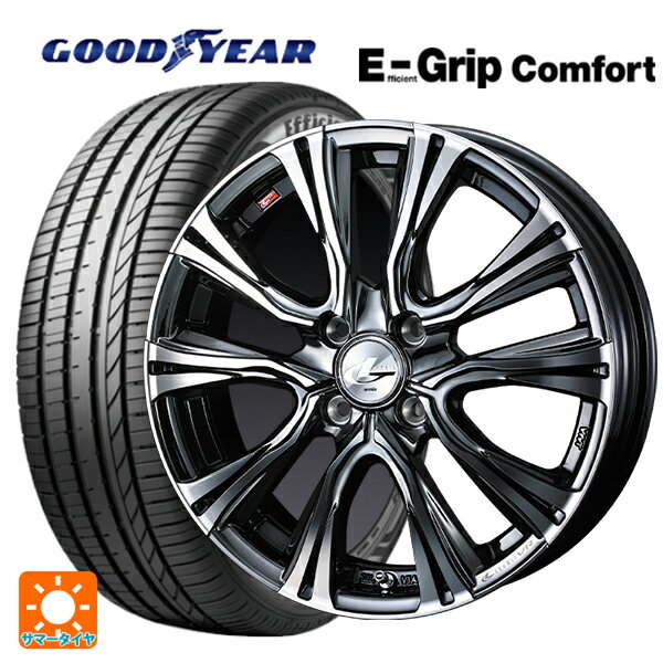 【6/15〜16限定 全品P5倍＆クーポン】165/45R16 74V XL グッドイヤー エフィシェントグリップ コンフォート ウェッズ レオニス VR BMCMC 16-5J 国産車用 サマータイヤホイール4本セット