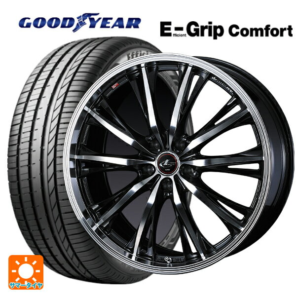 215/45R18 93W XL グッドイヤー エフィシェントグリップ コンフォート # ウェッズ レオニス RT PBMC 18-7J 国産車用 サマータイヤホイール4本セット