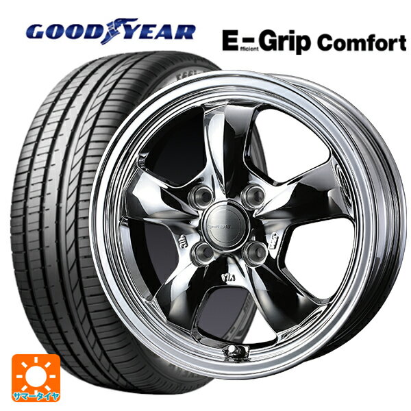 【6/11 1:59迄 全品ポイント5倍】165/55R15 75V グッドイヤー エフィシェントグリップ コンフォート # ウェッズ グラフト 5S ブライトスパッタリング 15-4.5J 国産車用 サマータイヤホイール4本セット