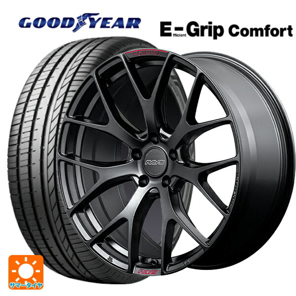 【6/22 20時〜 全品P5倍＆クーポン】225/40R19 93W XL グッドイヤー エフィシェントグリップ コンフォート レイズ ホムラ 2X7FT スポーツエディション B7J 19-8J 国産車用 サマータイヤホイール4本セット