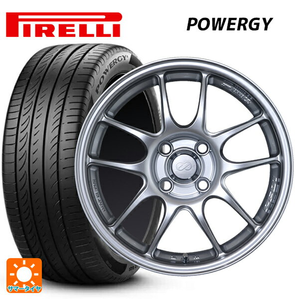 【6/15〜16限定 全品P5倍＆クーポン】185/60R15 84H ピレリ パワジー 正規品 エンケイ パフォーマンスライン PF01 スパークルシルバー 15-6.5J 国産車用 サマータイヤホイール4本セット