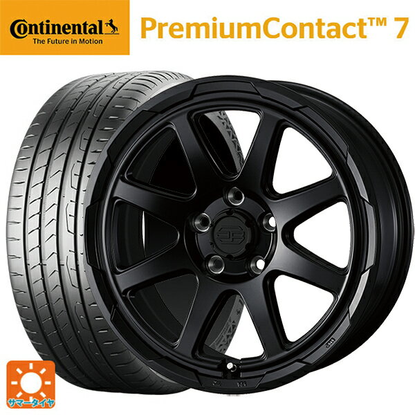 215/50R17 95Y XL コンチネンタル プレミアムコンタクト 7 正規品 ウェッズ ウェッズ アドヴェンチャー スタットベルグ # セミマットブラック 17-7J 国産車用 サマータイヤホイール4本セット