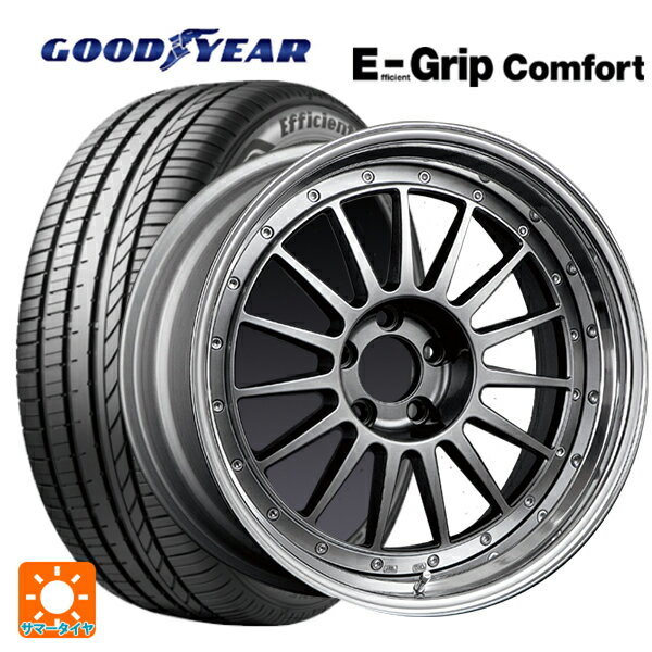 【最大3万円OFFクーポン 5/16 1:59迄】225/45R18 95W XL グッドイヤー エフィシェントグリップ コンフォート タナベ SSR プロフェッサー TF1 チタンシルバー 18-7J 国産車用 サマータイヤホイール4本セット