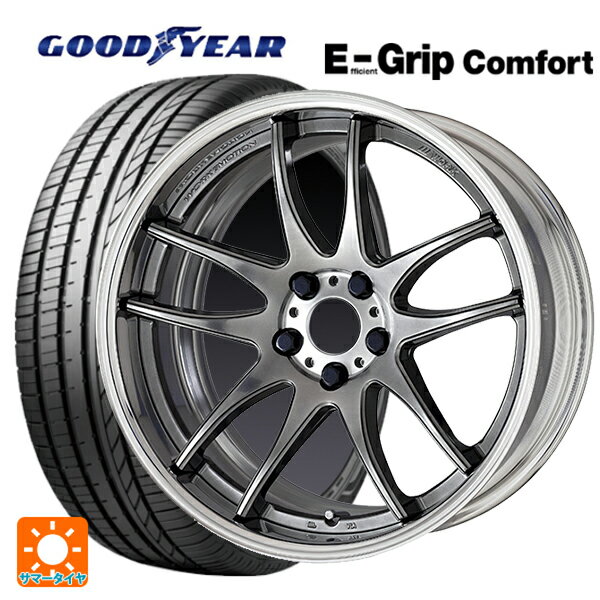 【6/22 20時〜 全品P5倍＆クーポン】225/40R18 92W XL グッドイヤー エフィシェントグリップ コンフォート # ワーク エモーション CR 2P GTS 18-7J 国産車用 サマータイヤホイール4本セット