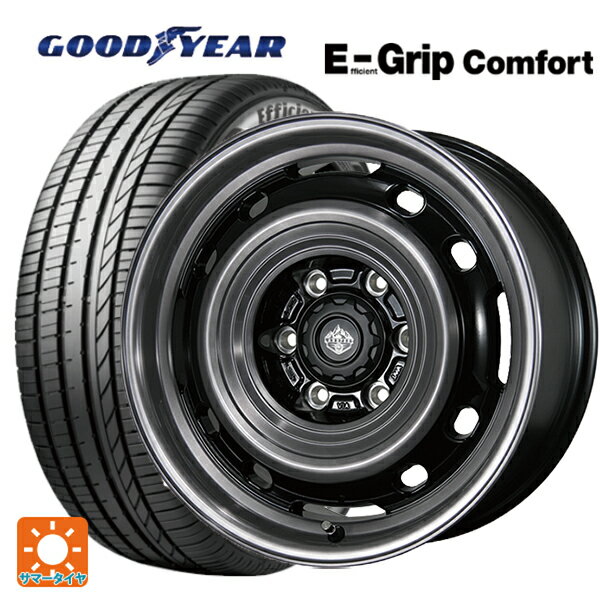 【6/15〜16限定 全品P5倍＆クーポン】165/55R15 75V グッドイヤー エフィシェントグリップ コンフォート # トピー ランドフット XFG GB/P 15-4.5J 国産車用 サマータイヤホイール4本セット