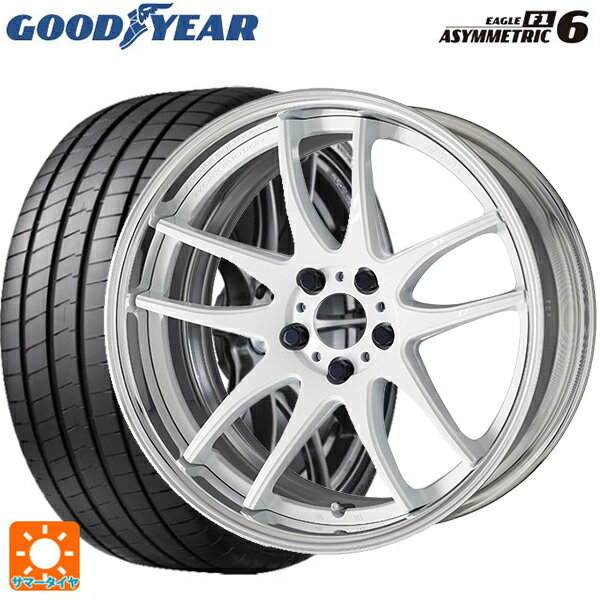 【6/22 20時〜 全品P5倍＆クーポン】225/40R19 93Y XL グッドイヤー イーグル F1 アシメトリック6 # ワーク エモーション CR 2P WHT 19-8J 国産車用 サマータイヤホイール4本セット