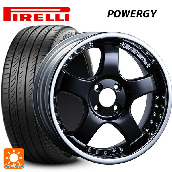 【6/11 1:59迄 全品ポイント5倍】215/55R17 94V ピレリ パワジー 正規品 タナベ SSR プロフェッサー SP1R ブラック 17-7J 国産車用 サマータイヤホイール4本セット