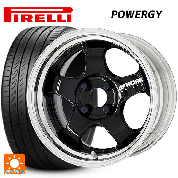 【6/22 20時〜 全品P5倍＆クーポン】195/55R15 85V ピレリ パワジー 正規品 ワーク マイスター エスワン 2P BLK 15-5.5J 国産車用 サマータイヤホイール4本セット