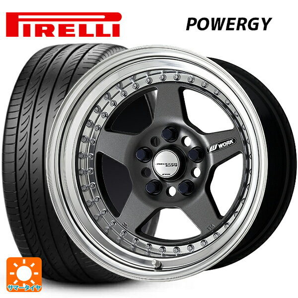 【6/22 20時〜 全品P5倍＆クーポン】195/55R15 85V ピレリ パワジー 正規品 ワーク マイスター CR01 MGM 15-5.5J 国産車用 サマータイヤホイール4本セット