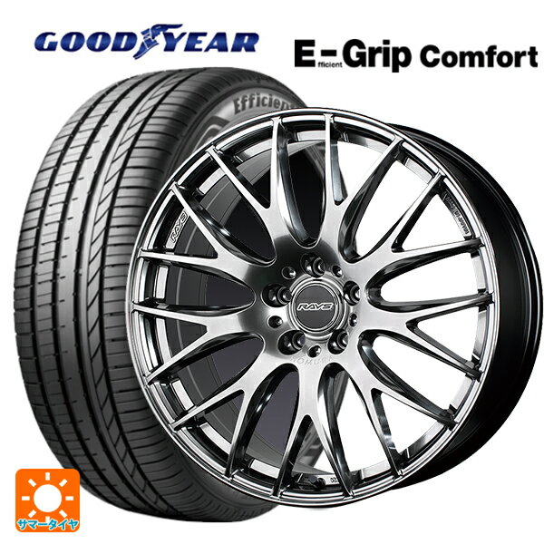 【6/22 20時〜 全品P5倍＆クーポン】225/35R19 88W XL グッドイヤー エフィシェントグリップ コンフォート レイズ ホムラ 2X9 プラス QNK 19-8J 国産車用 サマータイヤホイール4本セット