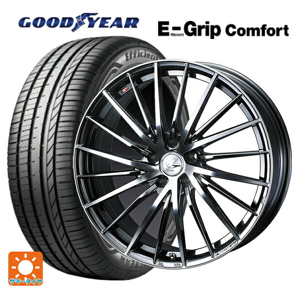 【5/25限定抽選で100％ポイントバック】245/40R20 99W XL グッドイヤー エフィシェントグリップ コンフォート ウェッズ レオニス FR ブラックメタルコートミラーカット 20-8.5J 国産車用 サマータイヤホイール4本セット