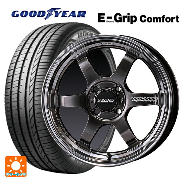 【6/15〜16限定 全品P5倍＆クーポン】165/50R16 75V グッドイヤー エフィシェントグリップ コンフォート レイズ ボルクレーシング TE37KCR プログレッシブモデル HF 16-5.5J 国産車用 サマータイヤホイール4本セット
