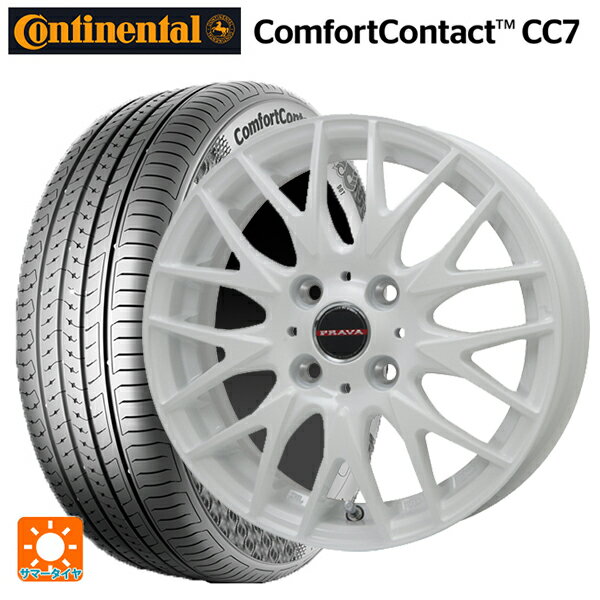 【6/20限定 全品P5倍＆クーポン】165/60R14 75T コンチネンタル コンフォートコンタクト CC7 正規品 ビックウェイ レイシーン プラバ 9M Jr2 WH 14-4.5J 国産車用 サマータイヤホイール4本セット