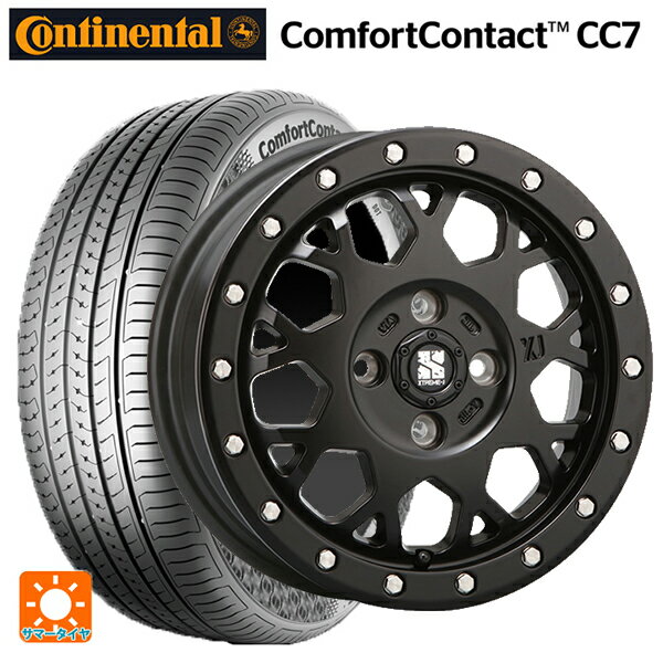 【6/20限定 全品P5倍＆クーポン】165/55R14 72H コンチネンタル コンフォートコンタクト CC7 正規品 エムエルジェイ エクストリームJ XJ04 Satin Black 14-4.5J 国産車用 サマータイヤホイール4本セット