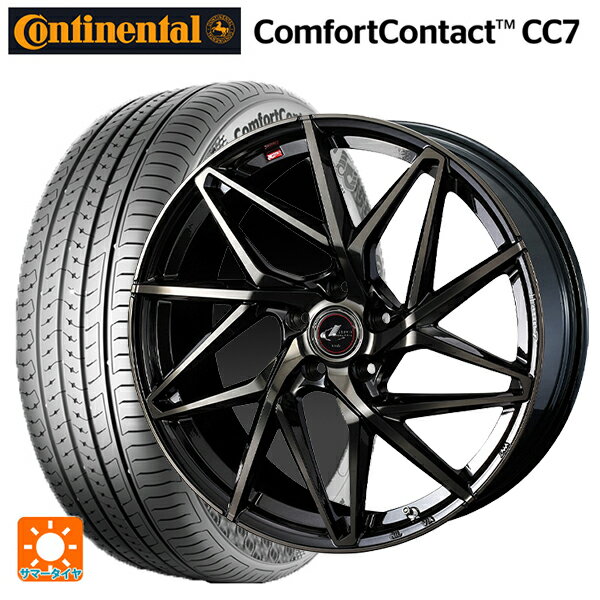 205/55R16 91V コンチネンタル コンフォートコンタクト CC7 正規品 ウェッズ レオニス IT PBMC/TI 16-6.5J 国産車用 サマータイヤホイール4本セット