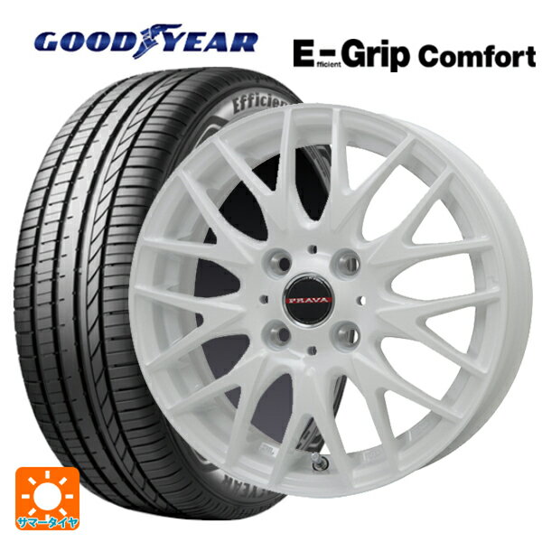 【6/15〜16限定 全品P5倍＆クーポン】165/45R16 74V XL グッドイヤー エフィシェントグリップ コンフォート ビックウェイ レイシーン プラバ 9M Jr2 WH 16-5J 国産車用 サマータイヤホイール4本セット