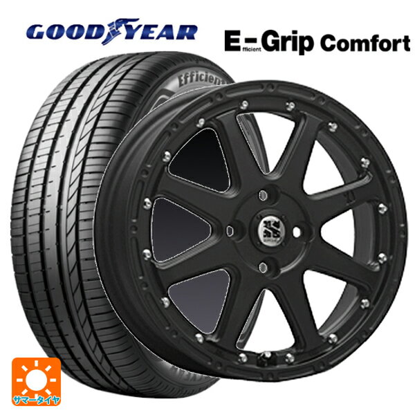 【6/15〜16限定 全品P5倍＆クーポン】165/55R15 75V グッドイヤー エフィシェントグリップ コンフォート # エムエルジェイ エクストリームJ Flat Black 15-4.5J 国産車用 サマータイヤホイール4本セット