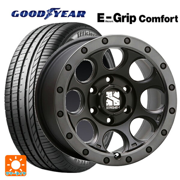 205/60R16 92H グッドイヤー エフィシェントグリップ コンフォート エムエルジェイ エクストリームJ XJ03 Flat Black Smoke 16-7J 国産車用 サマータイヤホイール4本セット