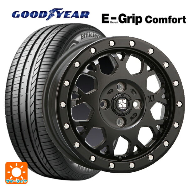 185/55R16 83V グッドイヤー エフィシェントグリップ コンフォート エムエルジェイ エクストリームJ XJ04 Satin Black 16-6.5J 国産車用 サマータイヤホイール4本セット