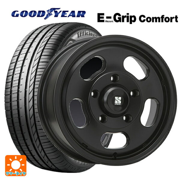 205/55R16 91V グッドイヤー エフィシェントグリップ コンフォート エムエルジェイ エクストリームJ Dスロット サテンブラック 16-6.5J 国産車用 サマータイヤホイール4本セット