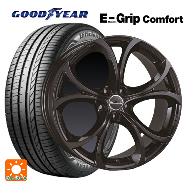 【6/20限定 全品P5倍＆クーポン】アルファロメオ ステルヴィオ(949系)用 235/55R19 101W グッドイヤー エフィシェントグリップ コンフォート 阿部商会 マック ラリオ グロスブラック 新品サマータイヤホイール 4本セット